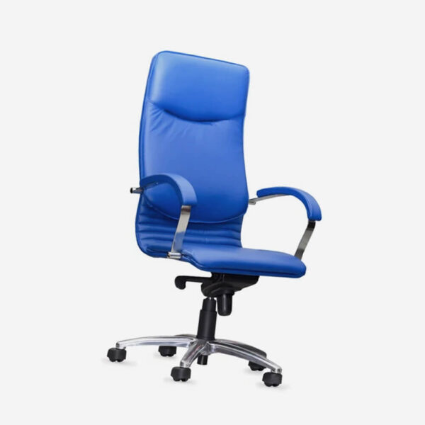 Blue leather office chair - immagine 2